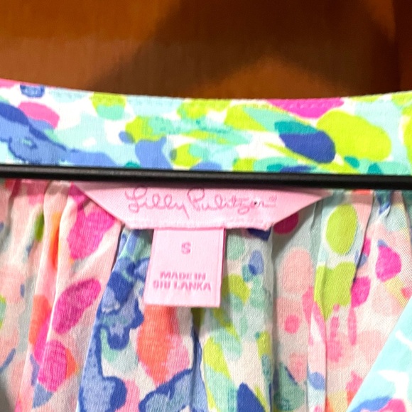 Lilly Pulitzer Martinique Blouse Catch The Wave Print - Picture 5 of 12